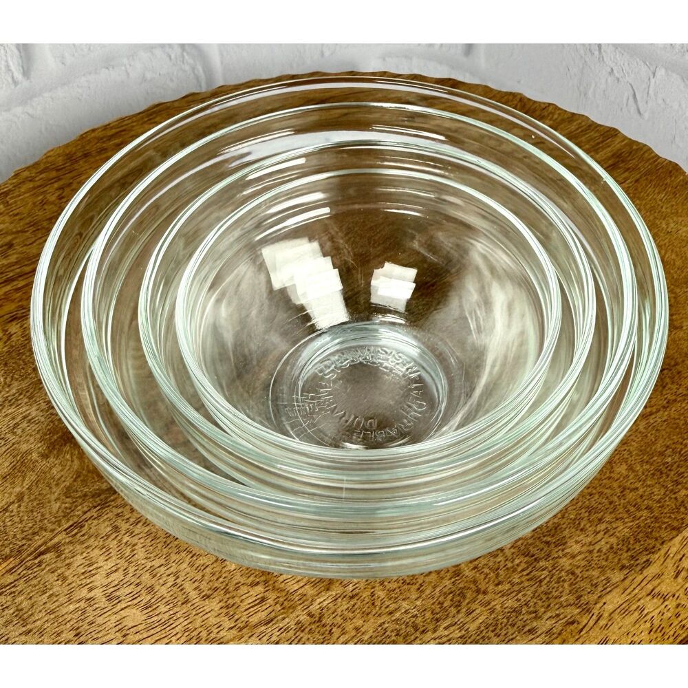 Vintage Imperial Glass Nesting Prep Bowls - set of 4
